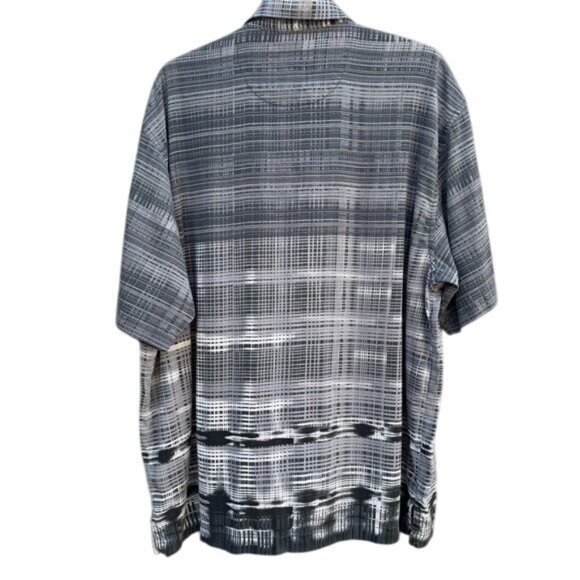 Tommy Bahama Mens Gray Plaid Short-Sleeve Shirt XL Button-Up Collared Casual - Picture 8 of 9